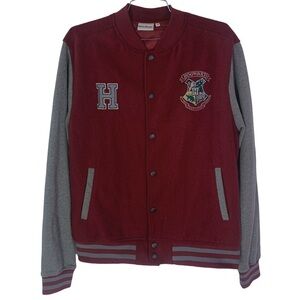 HARRY POTTER BOMBER JACKET COLLEGE BASEBALL SPORT  JACKET RED GREY COAT MEDIUM